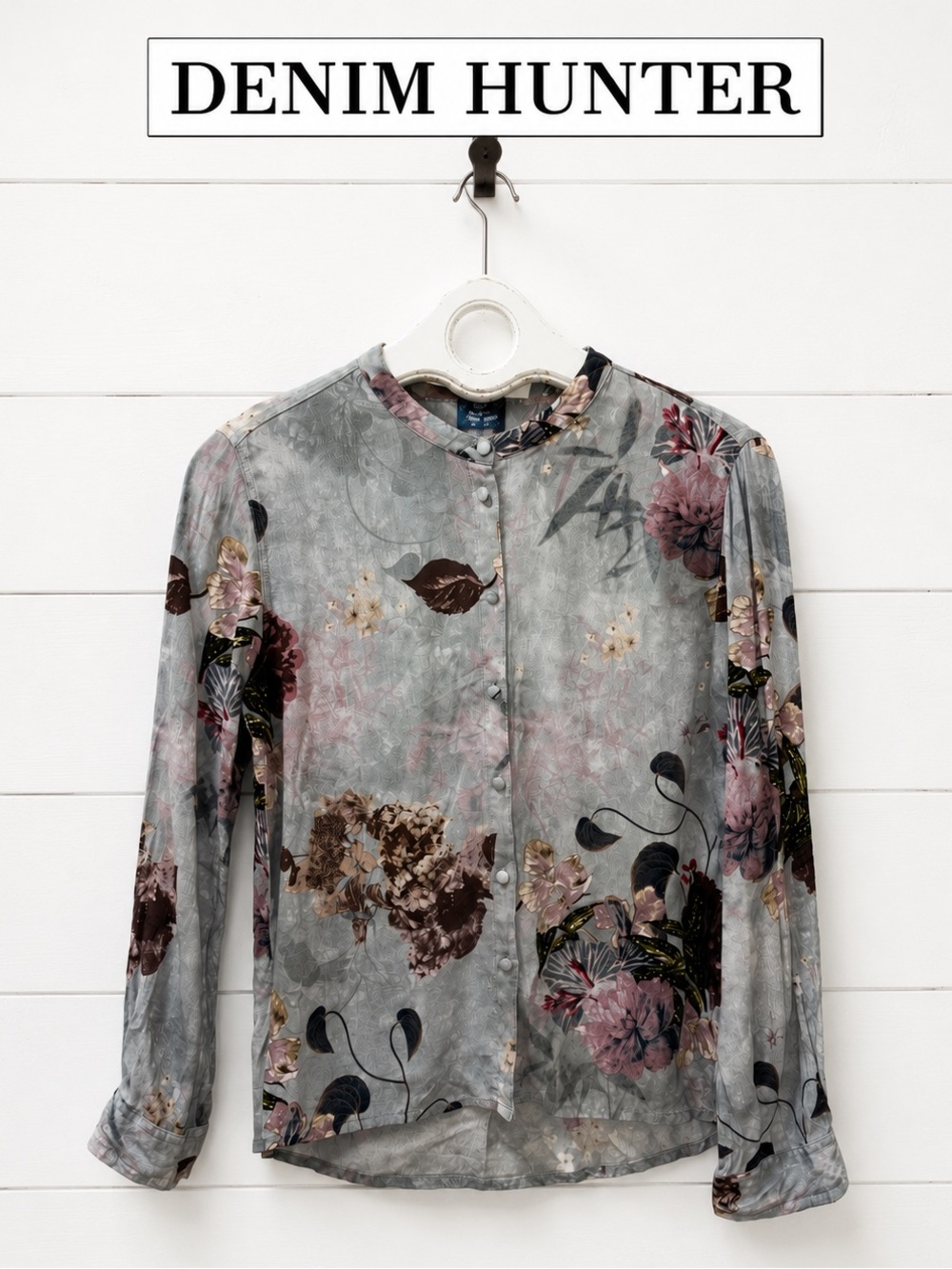 Denim Hunter Raven Floral Shirt – Floral Print – Size 36
